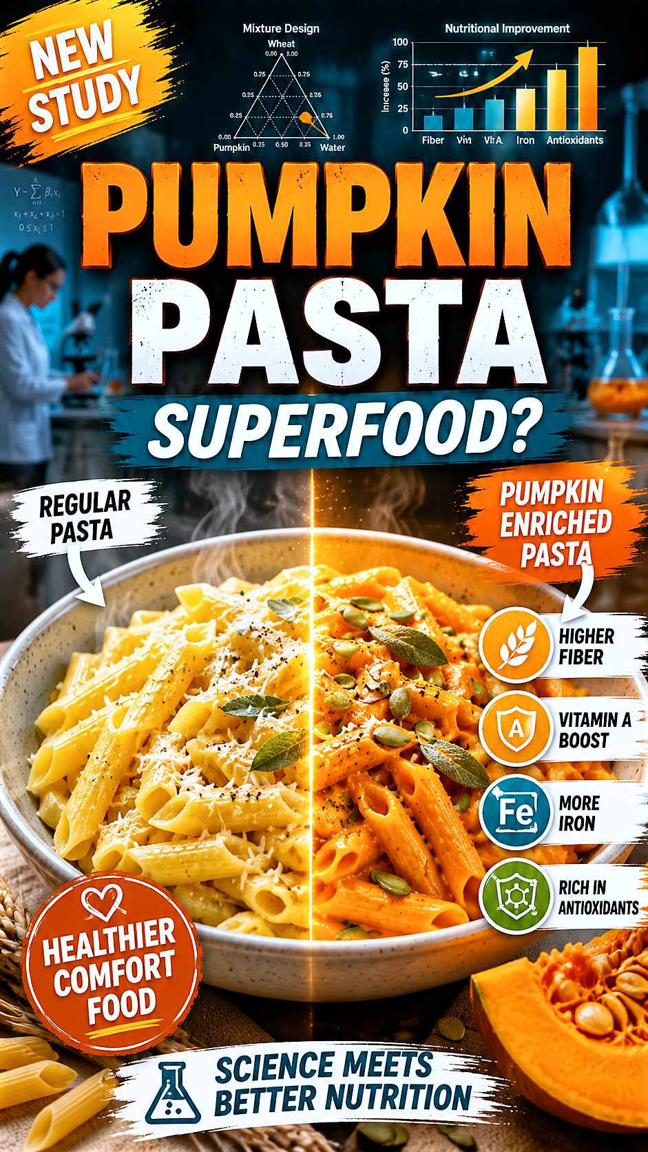 Application of a D-Optimal Mixture Design for the Development and Optimization of a Pasta Enriched With Pumpkin Products.